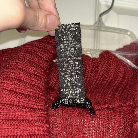 Susie Rose XXL Red Knit Sweater Button Collar Long Sleeve Women’s Top - Picture 4 of 9